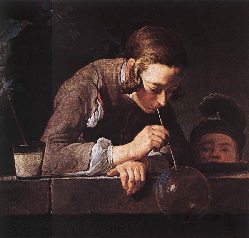 jean-Baptiste-Simeon Chardin The Soap Bubble Norge oil painting art